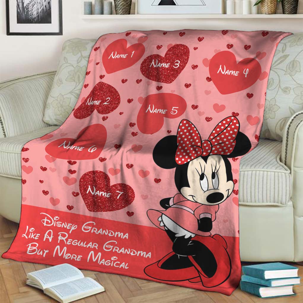 Personalized Disney Grandma Mouse Blanket Custom Name Gift Blanket GradoCreations