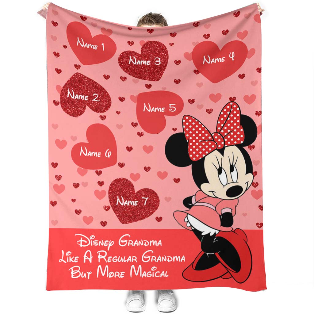 Personalized Disney Grandma Mouse Blanket Custom Name Gift Blanket GradoCreations