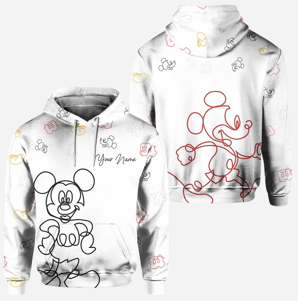 Personalized Mouse Hoodie and Leggings Set Custom Name Gift for Kids Hoodie & Leggings GradoCreations