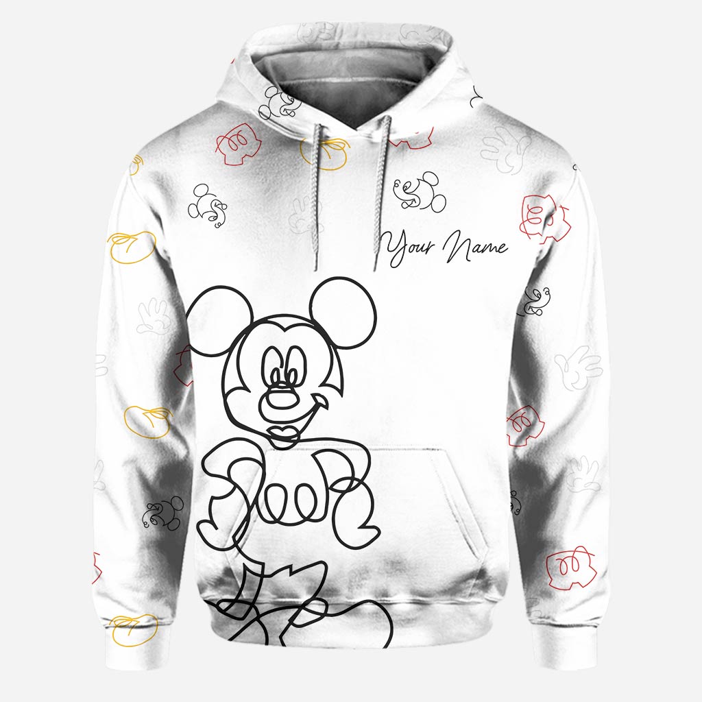 Personalized Mouse Hoodie and Leggings Set Custom Name Gift for Kids Hoodie & Leggings GradoCreations