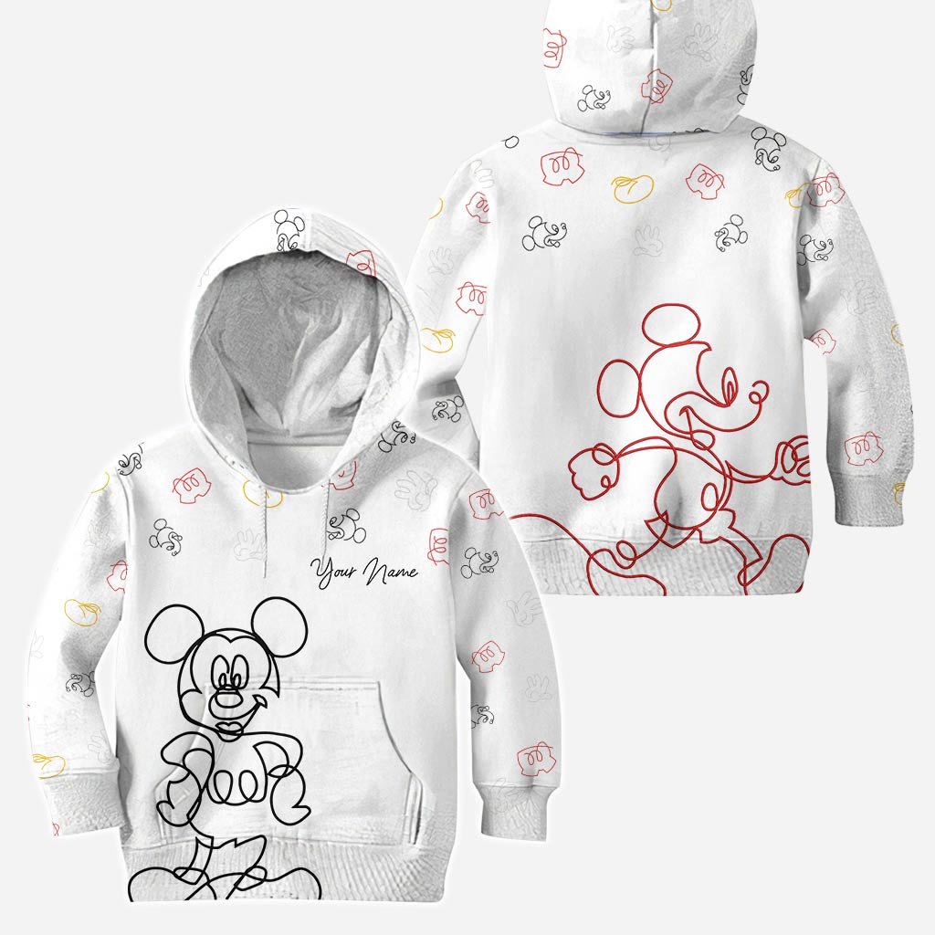 Personalized Mouse Hoodie and Leggings Set Custom Name Gift for Kids Hoodie & Leggings GradoCreations