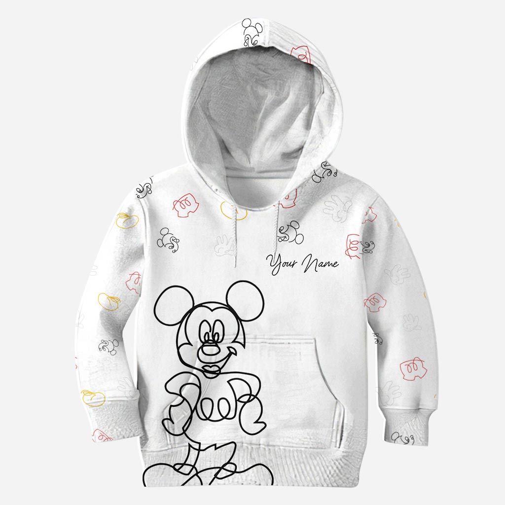 Personalized Mouse Hoodie and Leggings Set Custom Name Gift for Kids Hoodie & Leggings GradoCreations