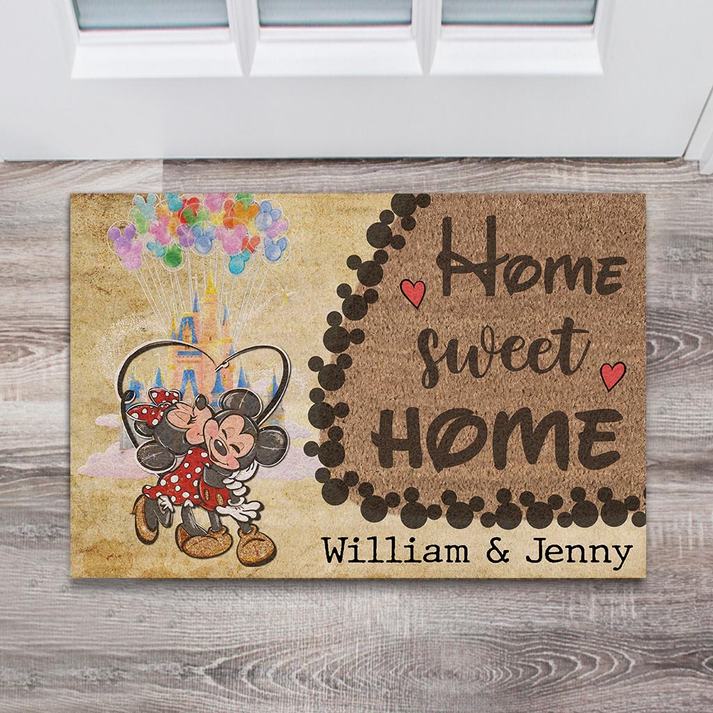 Personalized Home Sweet Home Doormat Custom Name Gift Doormat GradoCreations