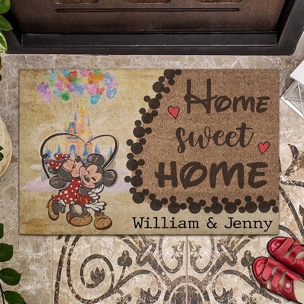 Personalized Home Sweet Home Doormat Custom Name Gift Doormat GradoCreations