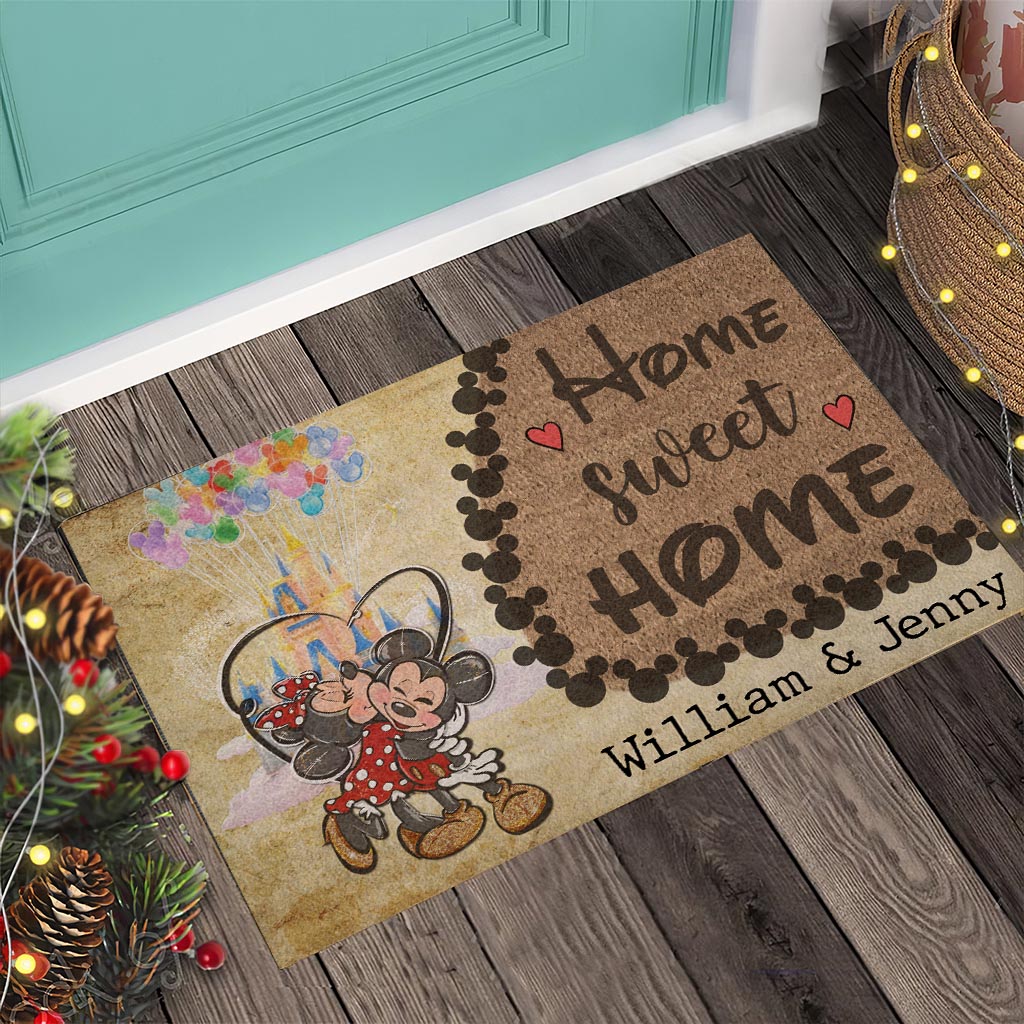 Personalized Home Sweet Home Doormat Custom Name Gift Doormat GradoCreations