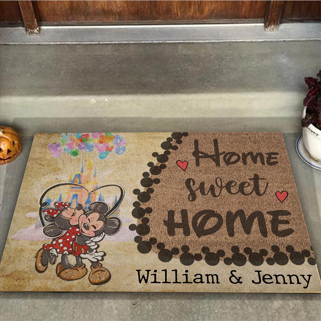 Personalized Home Sweet Home Doormat Custom Name Gift Doormat GradoCreations