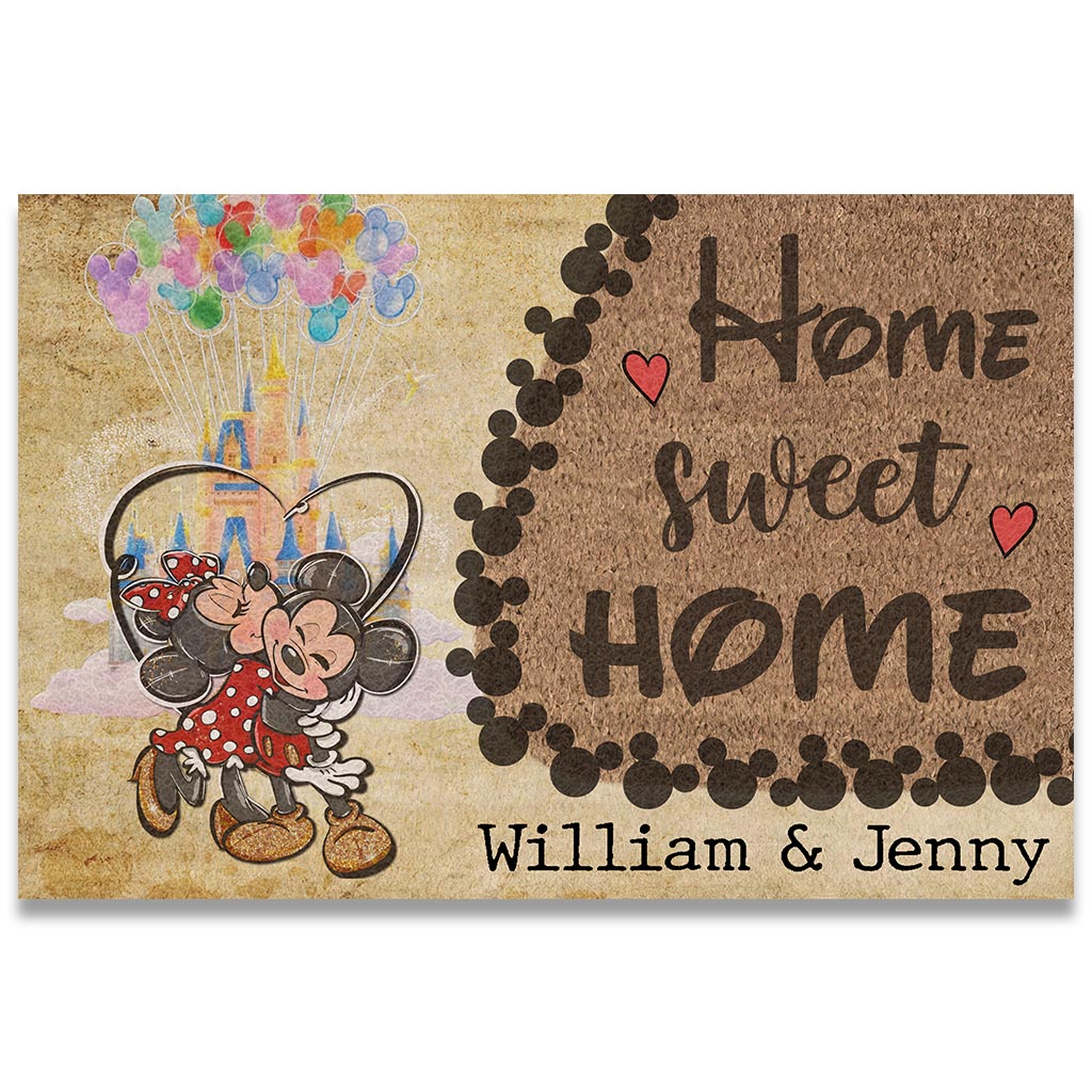 Personalized Home Sweet Home Doormat Custom Name Gift Doormat GradoCreations