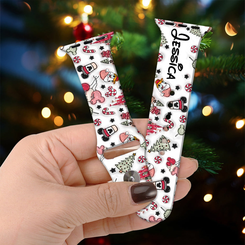 Personalized Christmas Apple Watch Band Custom Name Gift Apple Watch Band GradoCreations