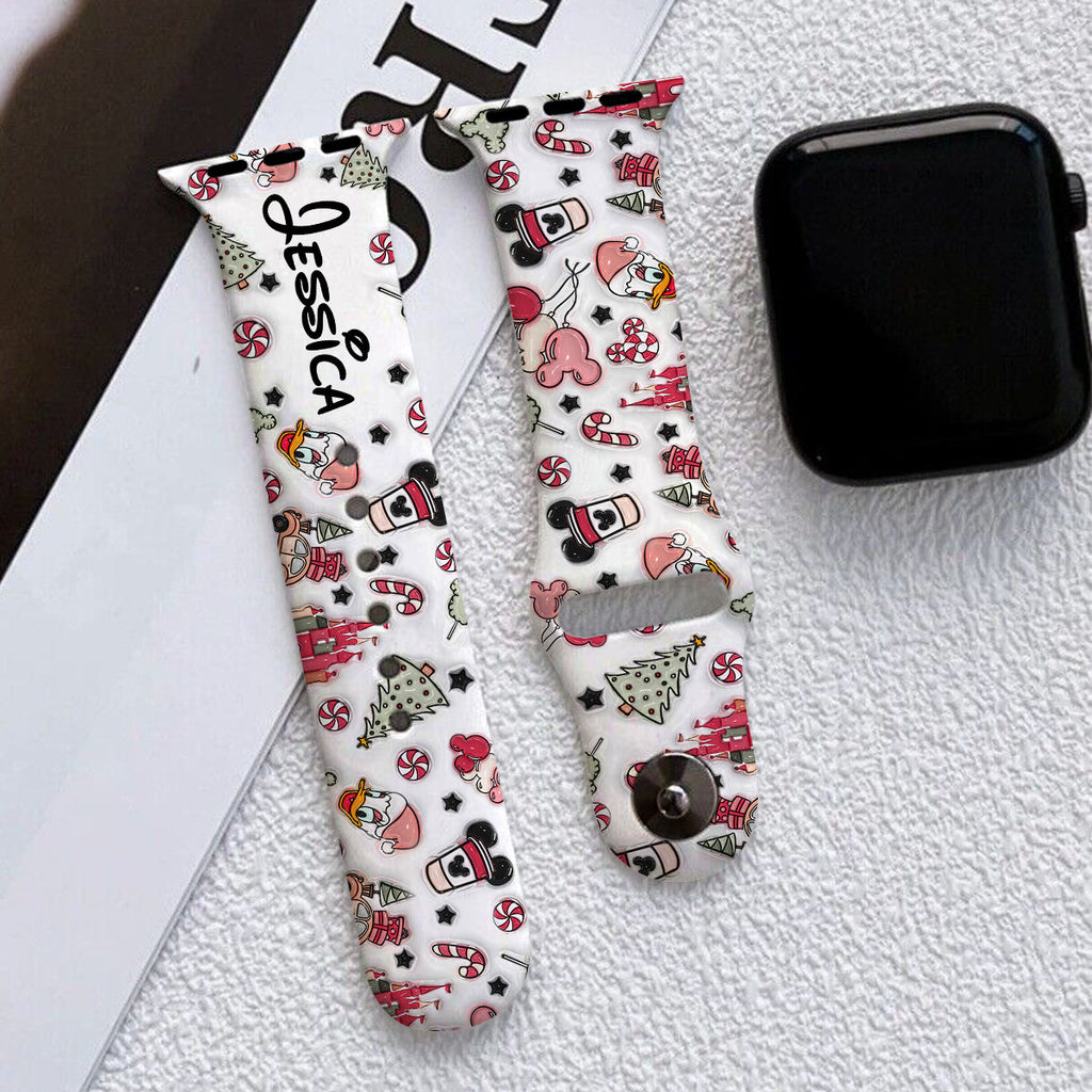 Personalized Christmas Apple Watch Band Custom Name Gift Apple Watch Band GradoCreations