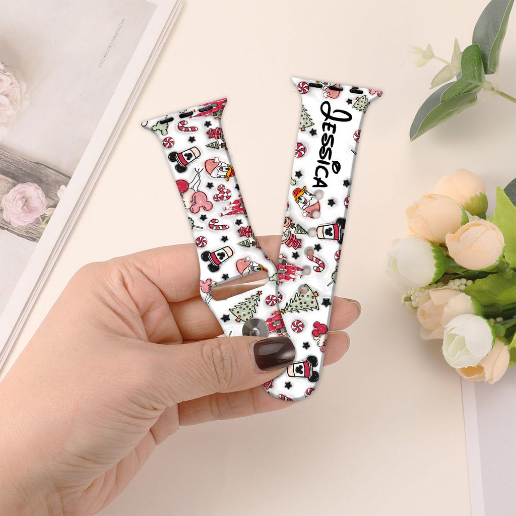 Personalized Christmas Apple Watch Band Custom Name Gift Apple Watch Band GradoCreations