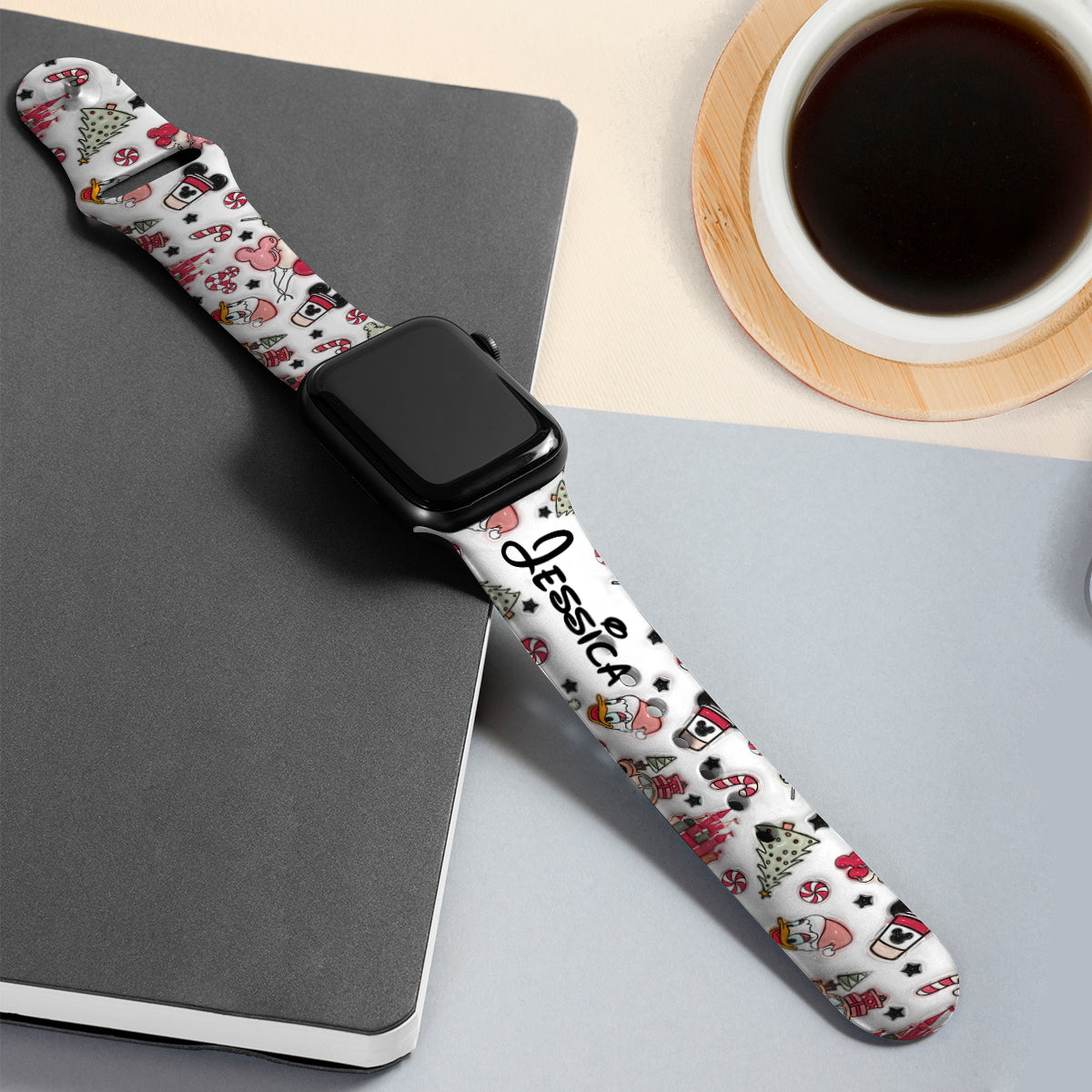 Personalized Christmas Apple Watch Band Custom Name Gift Apple Watch Band GradoCreations