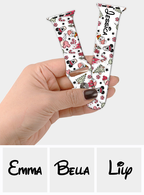 Personalized Christmas Apple Watch Band Custom Name Gift Apple Watch Band GradoCreations