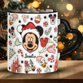 Personalized Christmas Heart Handle Mug with Mickey Mouse Design Heart Handle Mug GradoCreations