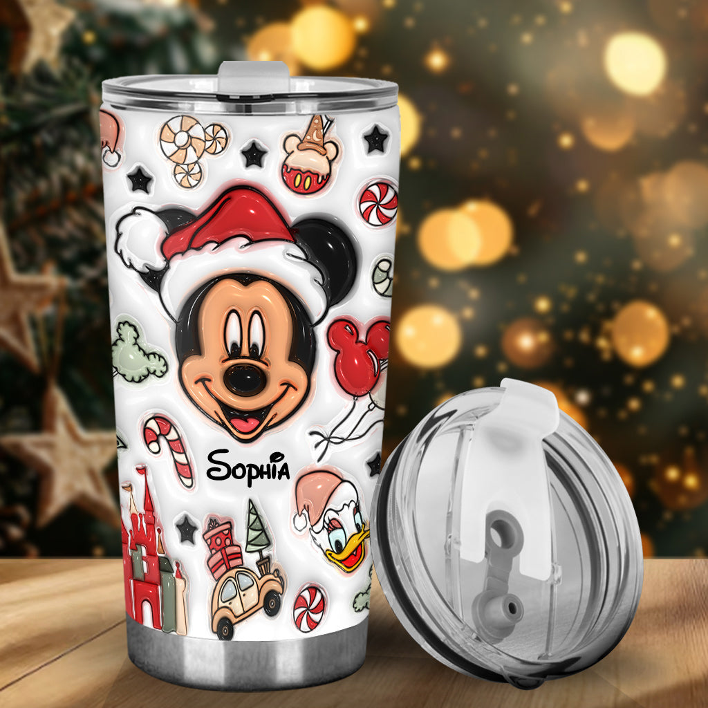 Personalized Christmas Mouse Tumbler Custom Name Gift Tumbler GradoCreations