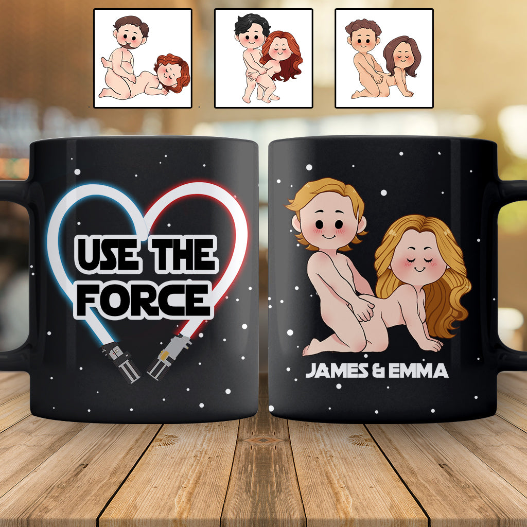 Personalized Use The Force Mug Custom Names Engagement Gift Mug GradoCreations