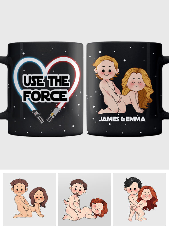 Personalized Use The Force Mug Custom Names Engagement Gift Mug GradoCreations