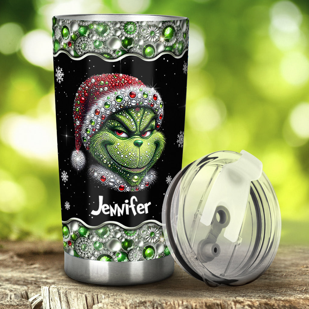 Personalized Grinchmas Tumbler Custom Name Christmas Gift Tumbler GradoCreations