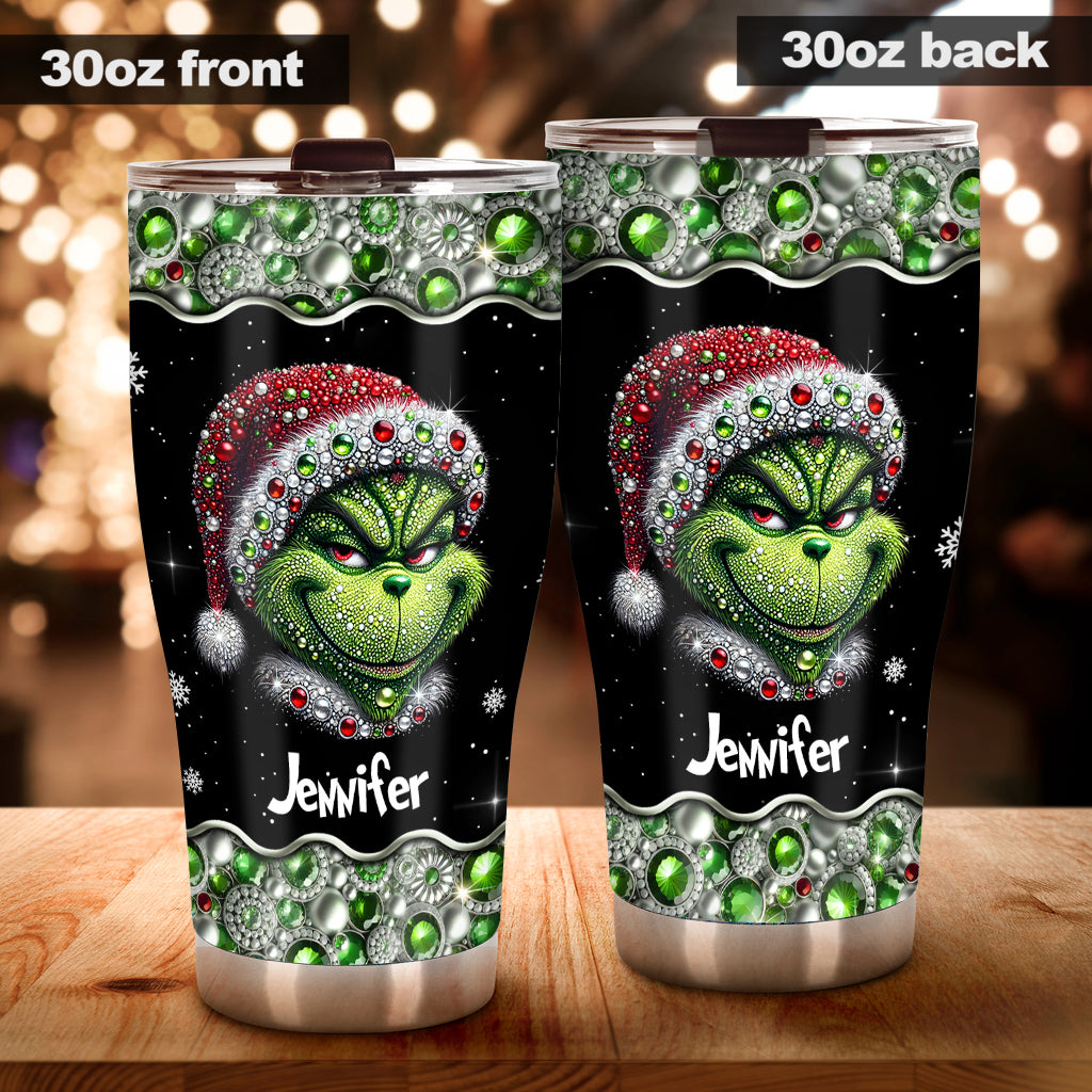 Personalized Grinchmas Tumbler Custom Name Christmas Gift Tumbler GradoCreations