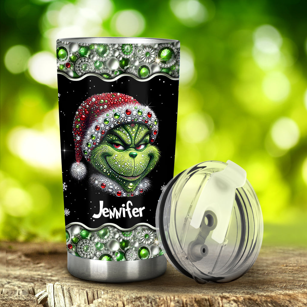 Personalized Grinchmas Tumbler Custom Name Christmas Gift Tumbler GradoCreations