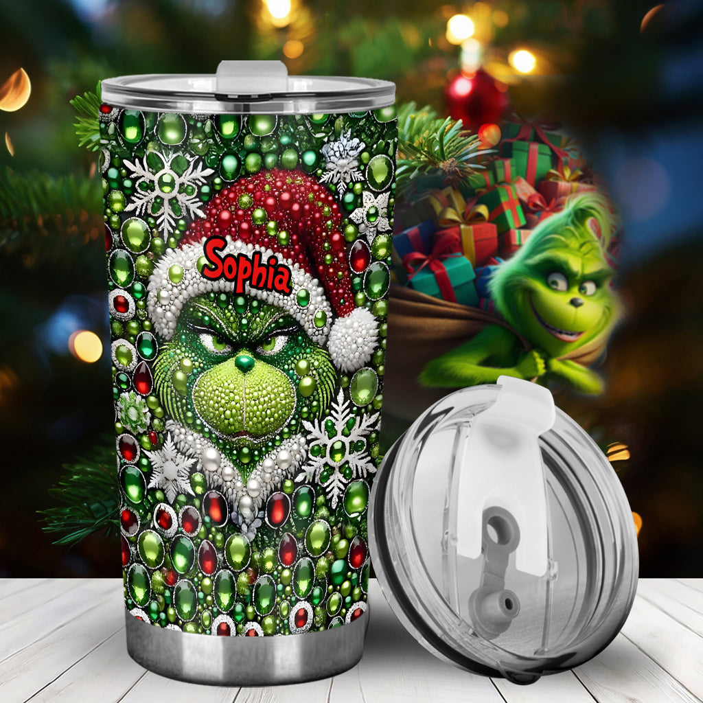 Personalized Grinchmas Tumbler Custom Name Christmas Gift Tumbler GradoCreations