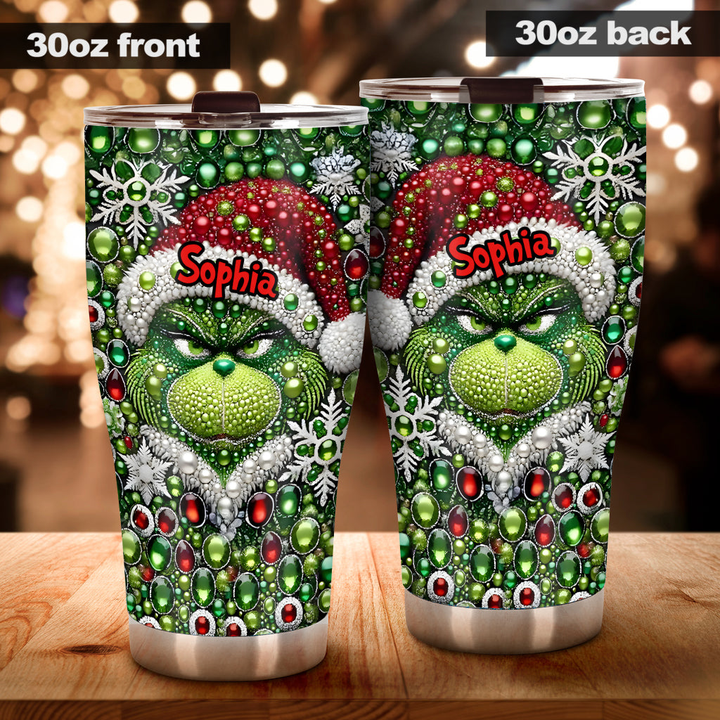 Personalized Grinchmas Tumbler Custom Name Christmas Gift Tumbler GradoCreations