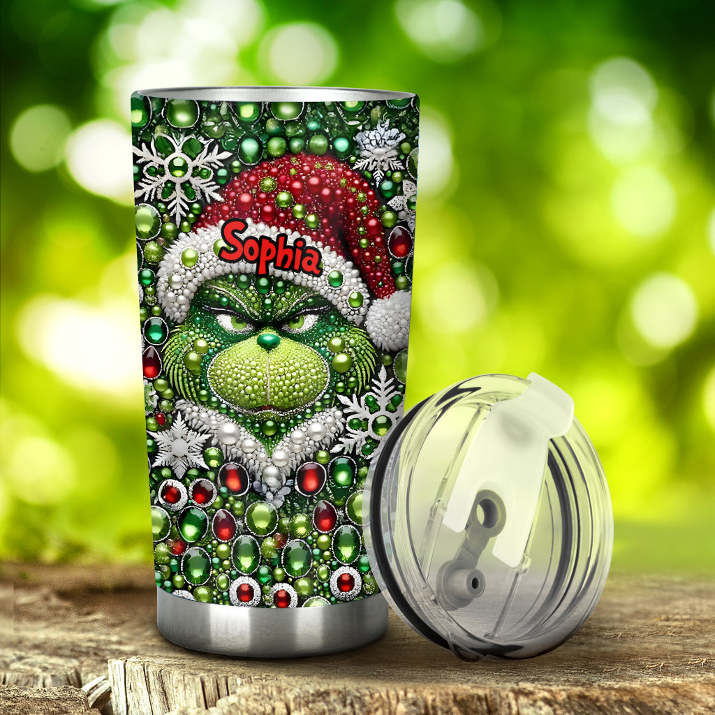 Personalized Grinchmas Tumbler Custom Name Christmas Gift Tumbler GradoCreations