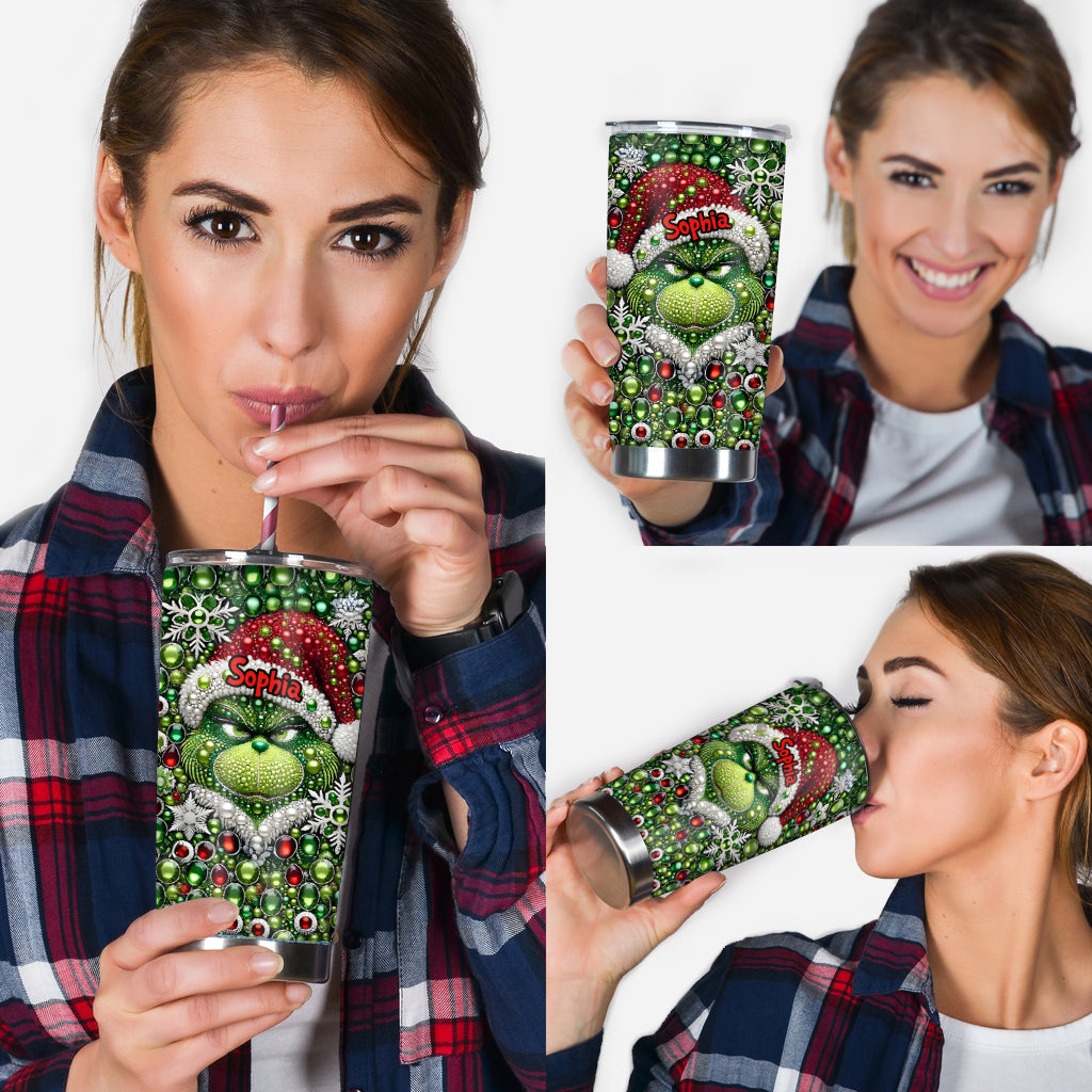 Personalized Grinchmas Tumbler Custom Name Christmas Gift Tumbler GradoCreations