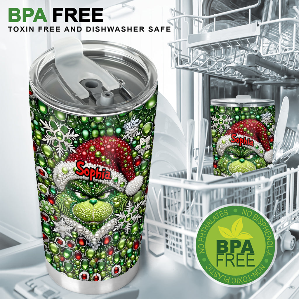 Personalized Grinchmas Tumbler Custom Name Christmas Gift Tumbler GradoCreations