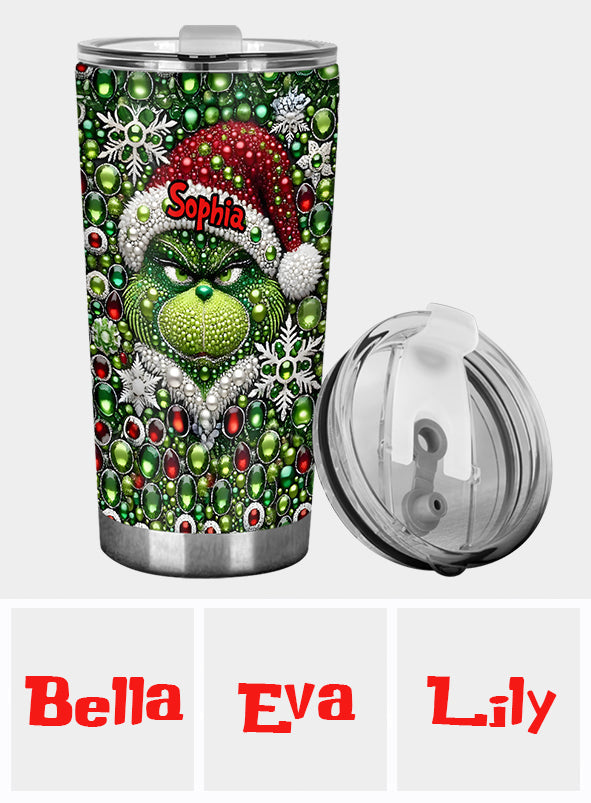 Personalized Grinchmas Tumbler Custom Name Christmas Gift Tumbler GradoCreations