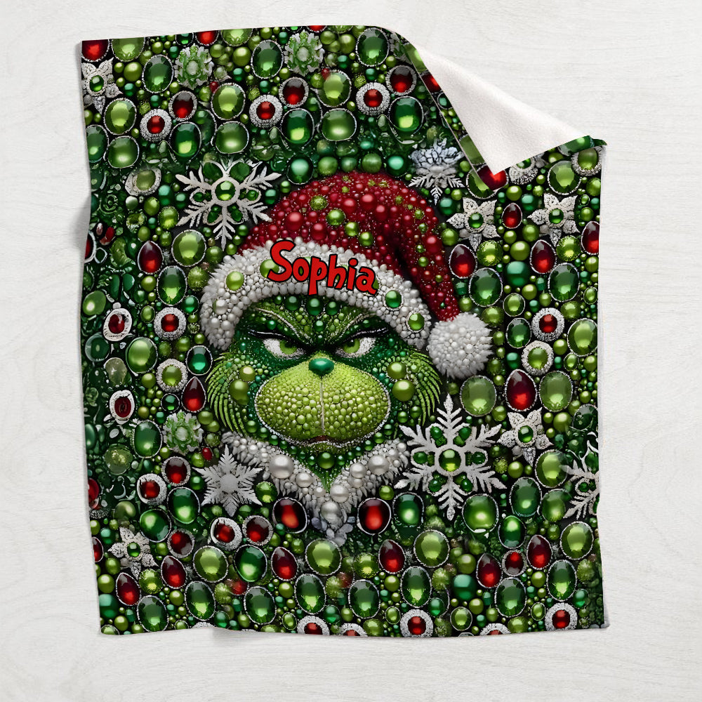 Personalized Grinchmas Blanket Custom Name Christmas Gift Blanket GradoCreations