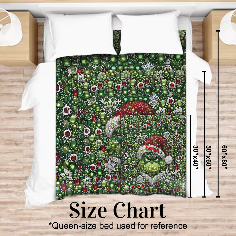 Personalized Grinchmas Blanket Custom Name Christmas Gift Blanket GradoCreations