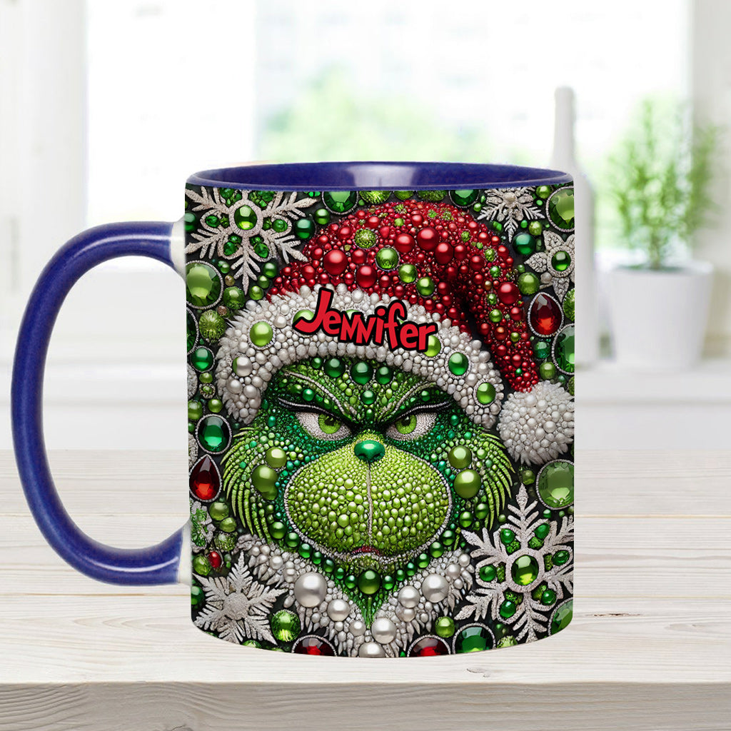 Personalized Grinch Accent Mug Custom Name Christmas Gift Accent Mug GradoCreations