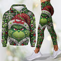 Personalized Grinch Hoodie and Leggings Christmas Outfit Hoodie & Leggings GradoCreations