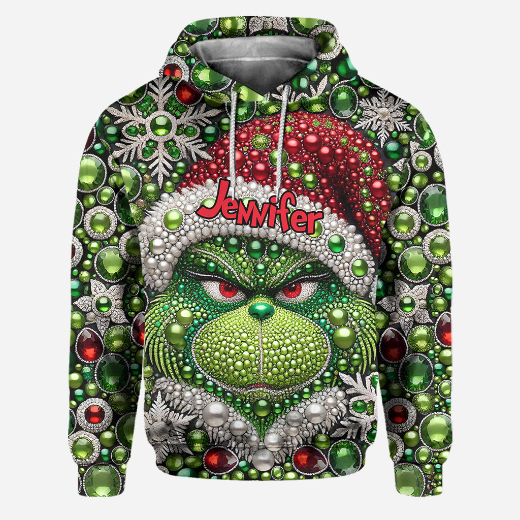 Personalized Grinch Hoodie and Leggings Christmas Outfit Hoodie & Leggings GradoCreations