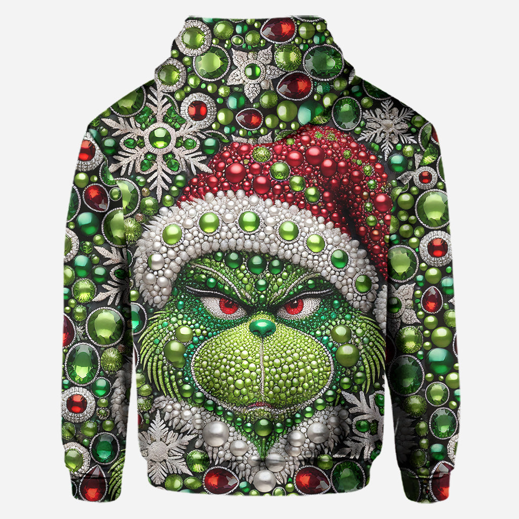 Personalized Grinch Hoodie and Leggings Christmas Outfit Hoodie & Leggings GradoCreations