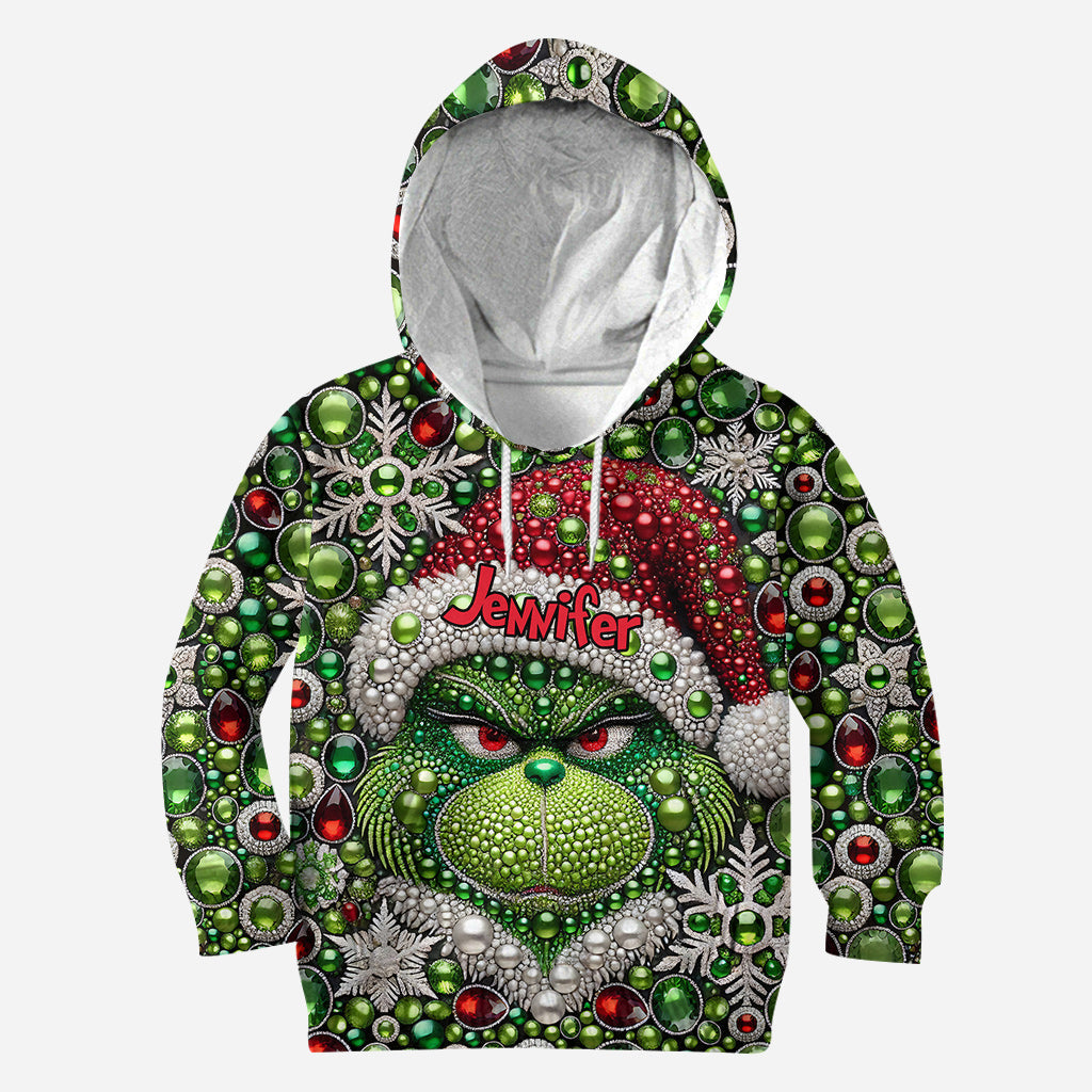 Personalized Grinch Hoodie and Leggings Christmas Outfit Hoodie & Leggings GradoCreations