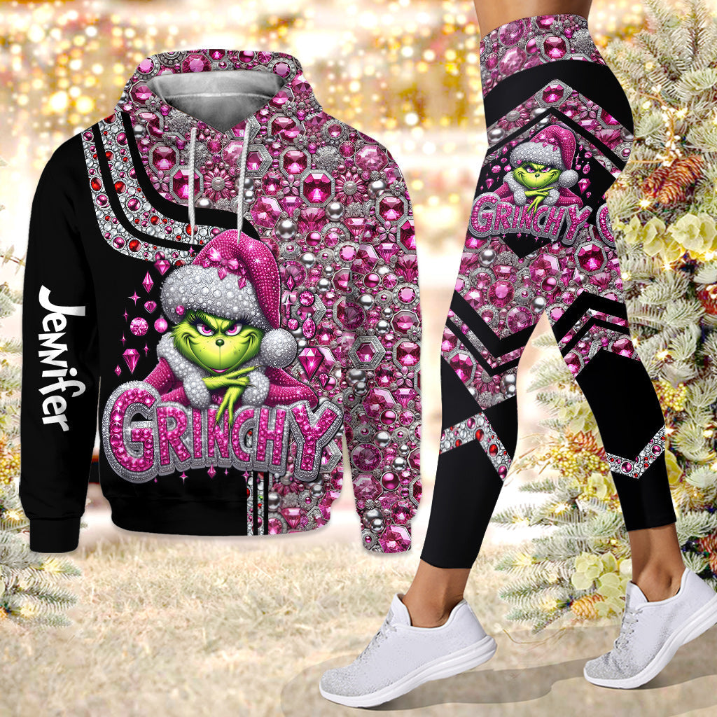 Personalized Grinch Christmas Hoodie & Leggings Gift for Mom Hoodie & Leggings GradoCreations
