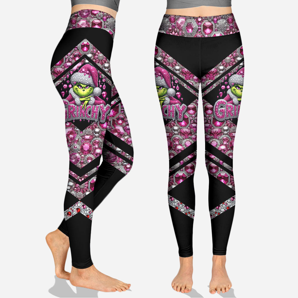 Personalized Grinch Christmas Hoodie & Leggings Gift for Mom Hoodie & Leggings GradoCreations