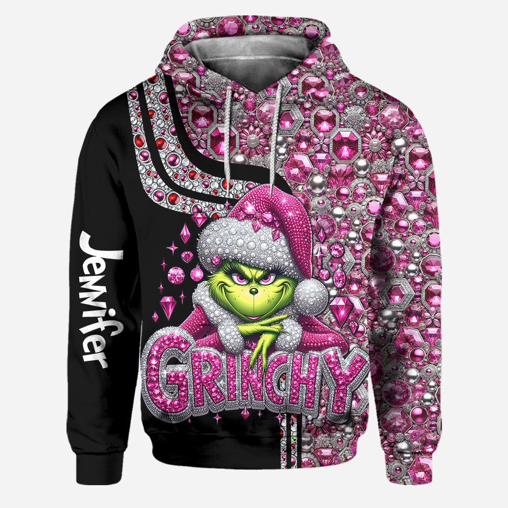 Personalized Grinch Christmas Hoodie & Leggings Gift for Mom Hoodie & Leggings GradoCreations
