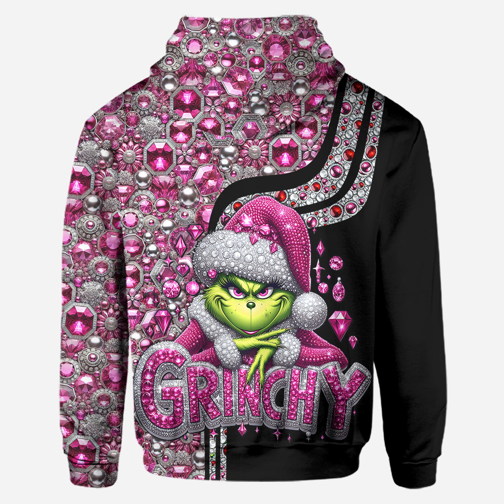 Personalized Grinch Christmas Hoodie & Leggings Gift for Mom Hoodie & Leggings GradoCreations