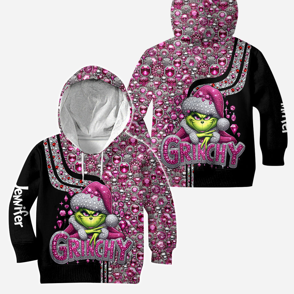 Personalized Grinch Christmas Hoodie & Leggings Gift for Mom Hoodie & Leggings GradoCreations