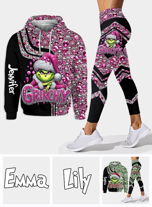 Personalized Grinch Christmas Hoodie & Leggings Gift for Mom Hoodie & Leggings GradoCreations