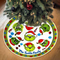 Personalized Grinch Christmas Tree Skirt Custom Family Name Gift Tree Skirt GradoCreations