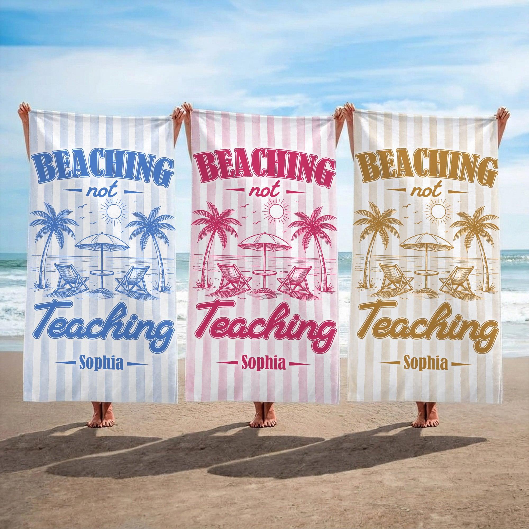 Personalized Beach Towel with Quote for Teacher Gift