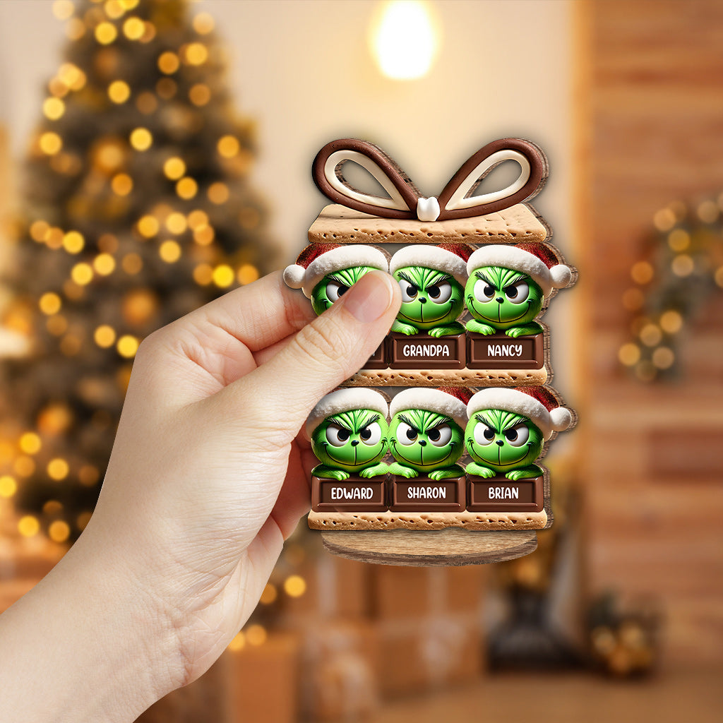 Personalized Grinchmas Freestanding Wood Plaque Gift for Family Freestanding Wood Plaque GradoCreations