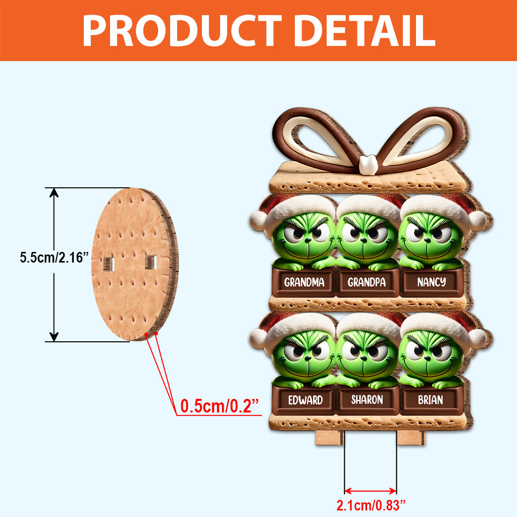 Personalized Grinchmas Freestanding Wood Plaque Gift for Family Freestanding Wood Plaque GradoCreations