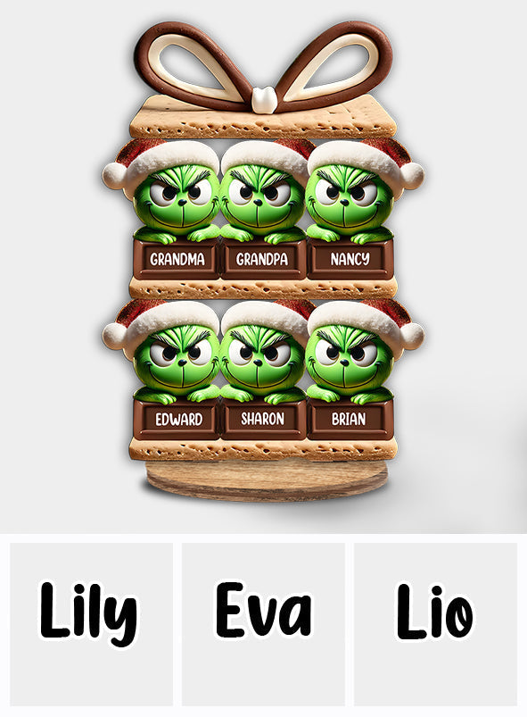 Personalized Grinchmas Freestanding Wood Plaque Gift for Family Freestanding Wood Plaque GradoCreations