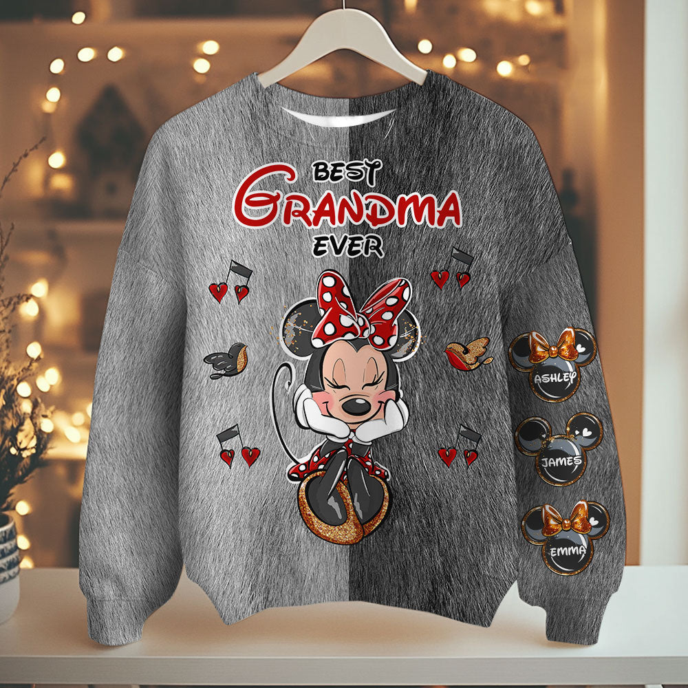 Personalized All Over Shirt Best Grandma Gift with Custom Names All Over Shirt GradoCreations