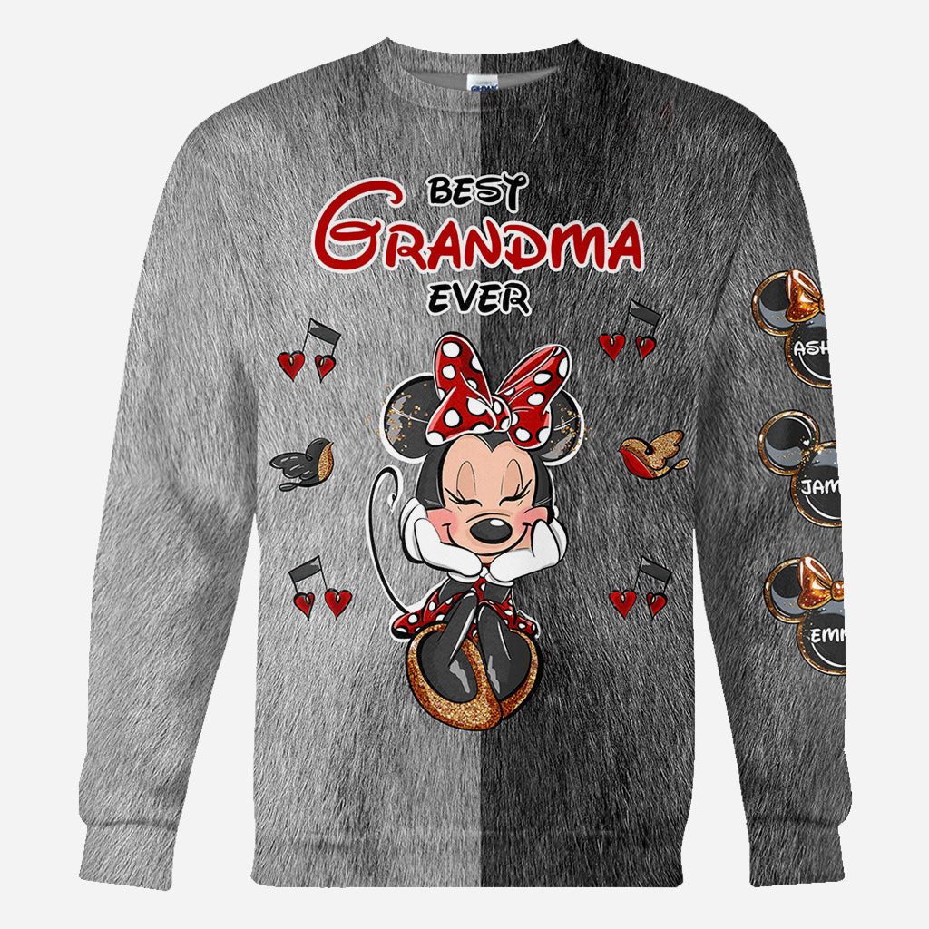 Personalized All Over Shirt Best Grandma Gift with Custom Names All Over Shirt GradoCreations