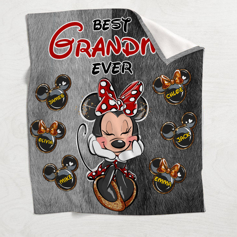 Personalized Minnie Mouse Blanket Best Grandma Ever Gift Blanket GradoCreations